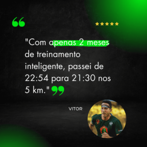 Com o treinamento inteligente, eu consegui melhorar meu tempo nos 3 km, saindo de 1303 para 1054. (5)